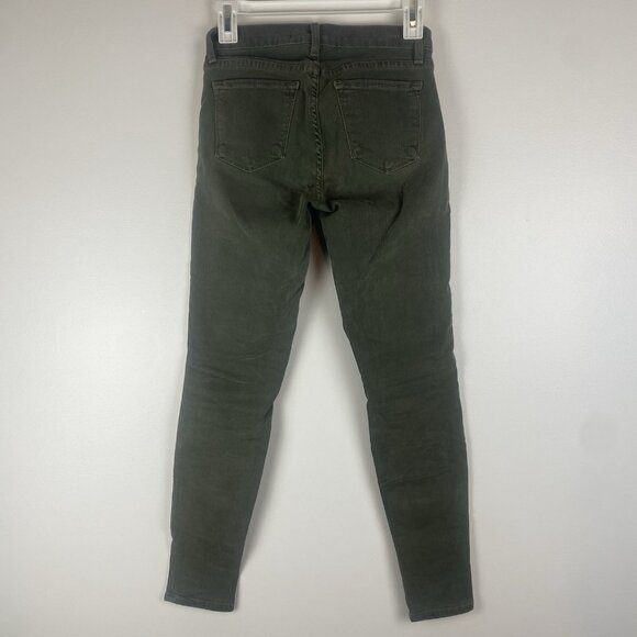J Brand Women's Vin Mantis Moto Jeans Size 25 Olive Green - Picture 3 of 9